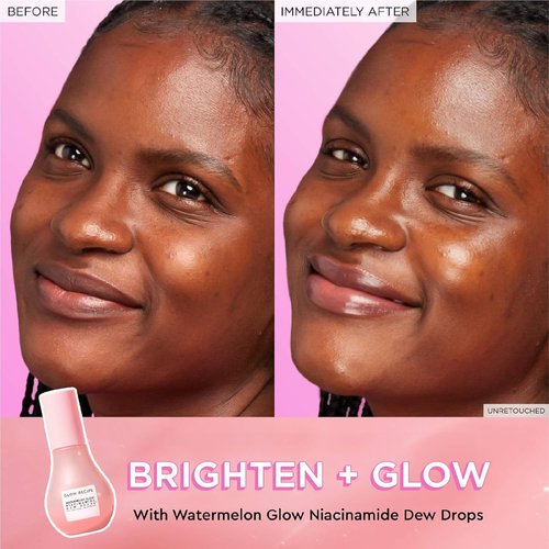 Glow Recipe Watermelon Niacinamide Dew Drops - Hydrating Face Serum & Primer | Travel Size (15ml)