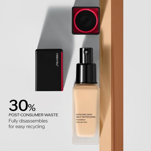 Shiseido Synchro Skin Foundation SPF 30 - Medium-to-Full Coverage, Natural Finish - 30 mL Shell 160
