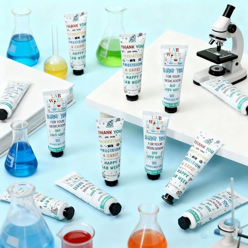 Loopeer 24 Pcs Lab Tech Week Gifts Bulk Hand Cream Set Medical Laboratory Week Appreciation Gifts Travel Size Moisturizing Hand Lotion for Lab Technician Staff Coworker