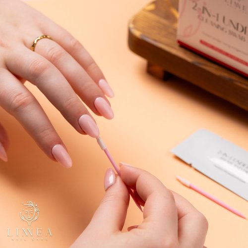 LINNEA Under Nail Cleaning Swab & Picks, 2-in-1 Disposable Nail Cleaner, 60 Individually Wrapped, Pre-Soaked in 70% Isopropyl Alcohol, Fingernail Cleaning Tool for Hygiene & Nail Care