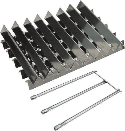 Hongso 13-Pcs Stainless Steel Flavorizer Bars & Burner Tube Kit - Replacement for Weber Genesis I-IV | Fits 1000-5000 Models