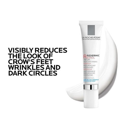 La Roche-Posay Redermic R Eye Cream - Anti-Aging Formula with Pure Retinol & Caffeine, 0.5 Fl Oz
