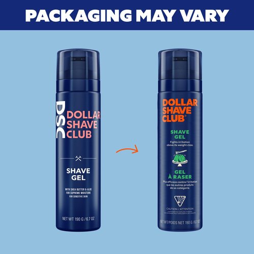 Dollar Shave Club | Shave Gel 6.7 ounce (2 Pack) | Moisturizing Shaving Gel for Sensitive Skin