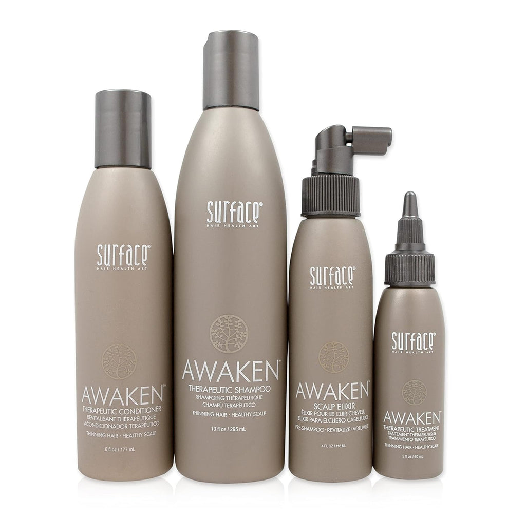 Surface Hair - Awaken Kit | Shampoo, Conditioner & Scalp Elixir for Thinning Hair & Hair Loss