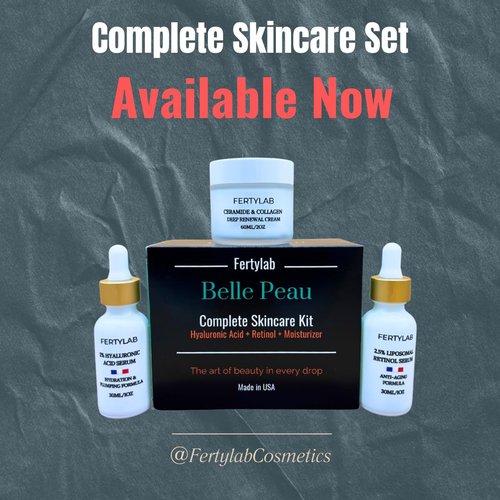 Profesional Skincare Set – Complete Skin Booster Kit - Pure Retinol - Hyaluronic Acid - Moisturizer with ceramide and Collagen - set completo para la piel de la cara - todo en uno para tu piel .