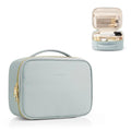 VLANDO Travel Makeup Bag,Portable Cosmetic Bag Makeup Case Organizer, Makeup Bag with Adjustable Dividers for Women,Girls,Wedding,Cosmetic Brushes,Toiletry,Gifts,Anniversary-Blue