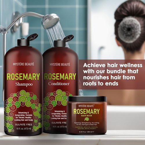 Rosemary Shampoo, Gifts for Women, Unique Gifts for Women, Best Friend Birthday Gifts, Funny Birthday Gifts for Women,Friendship Gifts for Women Friends, Rosemary Shampoo and Conditioner & Hair Mask