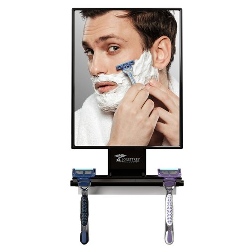 ToiletTree Products Fogless Shower Mirror - Anti-Fog Mirror - Adjustable Shaving Mirror with a Squeegee - Rust-Proof, Impact-Resistance Bathroom Shower Mirror - Tall