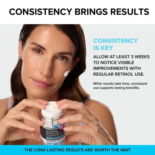 Anti-Aging Face Moisturizer with Retinol, Collagen & Hyaluronic Acid - Made in USA - Moisturizer Face Cream for Women & Men - Firming & Hydrating Neck Cream - Day & Night Skin Care - 3.38 fl oz