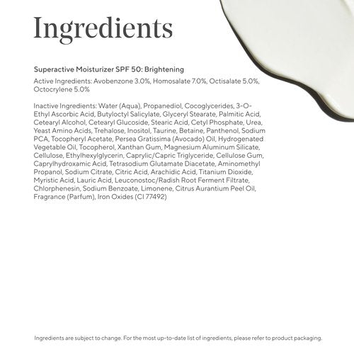 Murad Superactive Brightening Moisturizer SPF 50 - Vitamin C Packed Hydrating Ulta Sheer Facial Sunscreen W/Lipid-boosting Technology for Preventative Aging Protection from UVA/UVB - 1.7 Fl oz