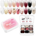 JODSONE Sponge Pat Paint Nail Gel 9 Colors Ombre Nails Gradient Blush Effect Painting Gel for Nail Art Design Nail Salon