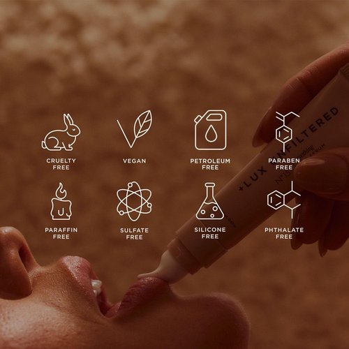 + Lux Unfiltered N°15 Soothing Lip Serum – Fragrance Free, Moisturizing, Hydrating Lip Balm with Hyaluronic Acid & Shea Butter – Cooling Touch Applicator - Vegan, Cruelty-Free, & Petroleum-Free