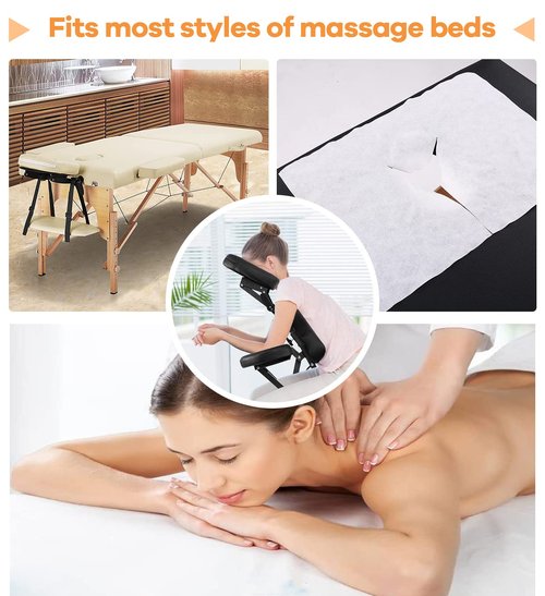 Luriseminger Disposable Face Cradle Covers–Medical-Grade, SPA Face Rest Covers Headrest Covers for Massage Tables Massage Chairs 16x 12inches/ 40 x 30 cm (200pc Large face Cover)