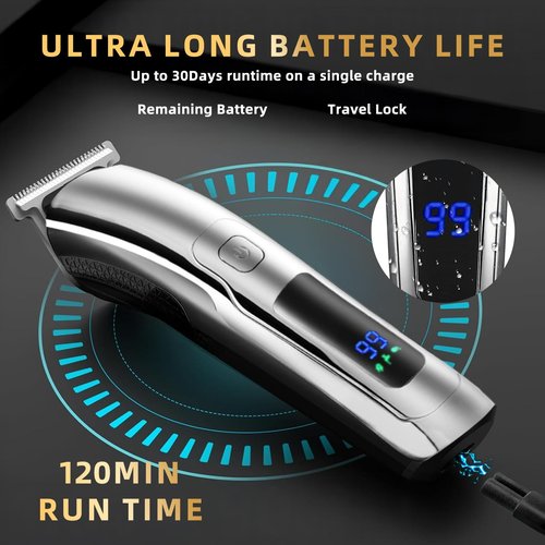ritarga Beard Trimmer for Men, 20 Length Settings, Waterproof Electric Razor for Men with A Razor Stand, Hair Trimmer, Nose Hair Trimmer, Cordless Hair Clippers, All-in-One Grooming Kit