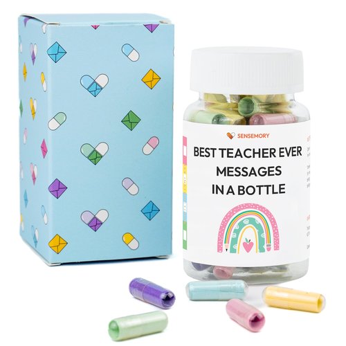 Hyperlama Teacher Gift: Appreciation Messages in a Bottle 50+ Heartfelt Notes for Women & Men, Perfect for Teacher Appreciation Week, Graduation, or End of Year Celebrations