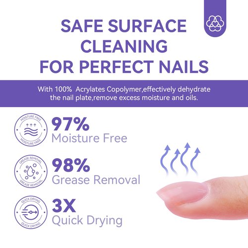SAVILAND Nail Dehydrator and Primer: Acid-Free Natural Nail Dehydrator and Nail Primer & Protein Bonding Acrylic Nail Kit Gel Nail Polish Superior Bonding Acrylic Nail Supplies Profession Salons