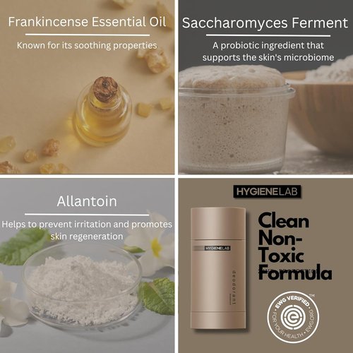 HygieneLab Men’s Deodorant - Aluminum-Free, 24-Hour Odor Protection, EWG Verified | Premium Sandalwood Scent