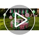 Halloween Witch Party Decorations Set Pink & Green Lanterns Pompoms