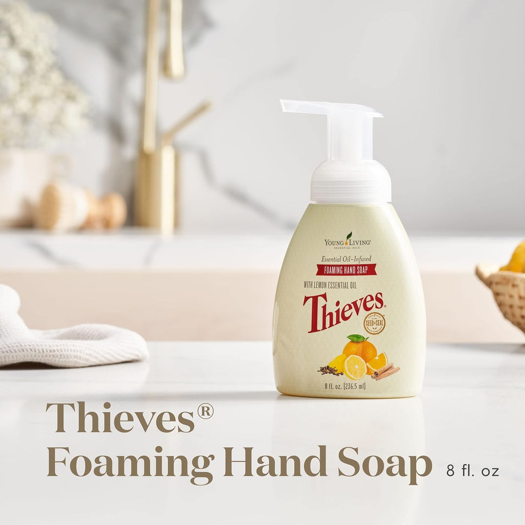 Young Living Thieves Foaming Hand Soap - Natural Essential Oil Moisturizing Wash | 8 fl oz - 2 Pack