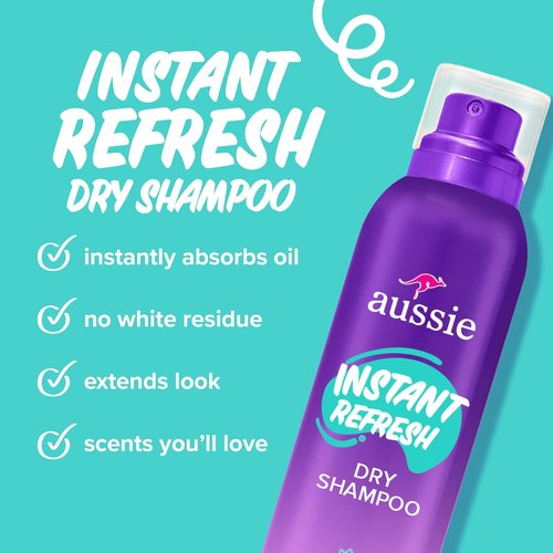 Aussie Instant Refresh Dry Shampoo - Talc-Free & Butane-Free Formula for All Hair Types | 4.9oz