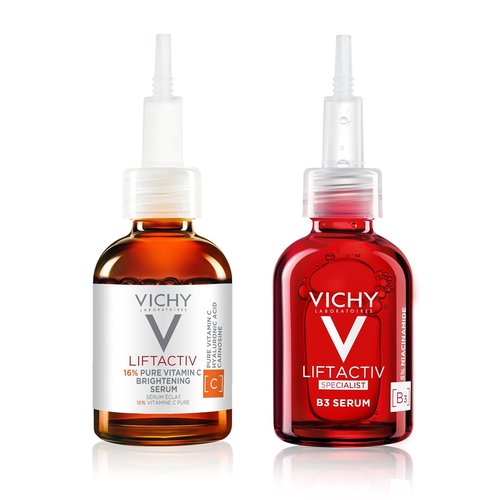 Vichy LiftActiv Vitamin C Serum - Brightening Face Serum with Hyaluronic Acid & Vitamin E | Reduces Fine Lines & Improves Radiance