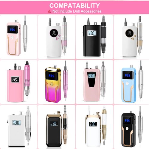 Thowapou Nail Drill Machine Storage Case Compatible with MelodySusie/MOCOWIND Professional Electric Nail Drill Machine, for Travel Nail Drill Machine Storage Pouch Professional Bag (Case Only)