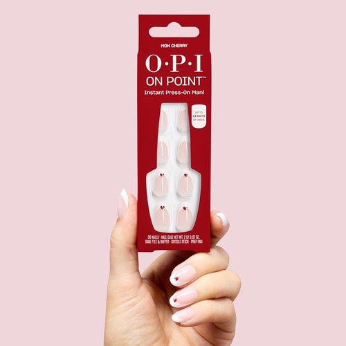 OPI On Point Press On Nails - 30 Count | Short Round, Squoval & Almond Styles | Long Lasting & Reusable