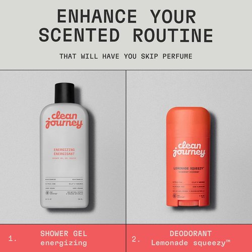 Cleanjourney Aluminum-Free Deodorant - Natural Odor Control with Baking Soda, EWG Verified, Lemonade Squeezy, 2.64 Oz