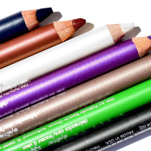 Palladio Wooden Eyeliner Pencil - Easy Application, Long-Lasting Rich Pigment, Black