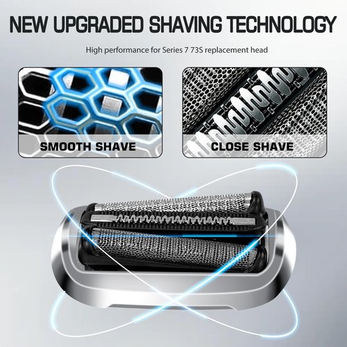 Braun S7 73S 360 Replacement Head Foil & Cutters - Compatible with Series 7 Electric Shavers