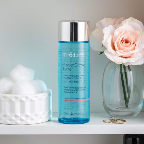 m-61 PowerGlow Toner | Alcohol-Free, Pore Refining Toner with Glycolic and Salicylic Acid. to Deeply Cleanse, Balance, and Clarify Skin. Soothes and Calms, 5.0 Fl Oz
