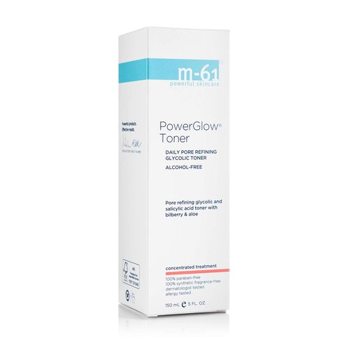 M-61 PowerGlow Toner - Alcohol-Free Pore Refining Formula with Glycolic & Salicylic Acid | 5.0 Fl Oz