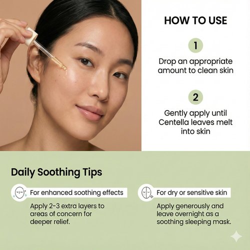 EARTHWARD Centella Serum with 494,700 ppm Centella Asiatica, Unscented Soothing Ampoule for Acne-Prone & Sensitive Skin, Acne & Redness Relief, Hyaluron/Niacinamide, Korean Skincare, 30ml/1.01 fl oz