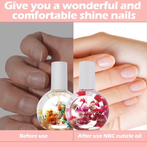 Cuticle Oil, Nail Growth Oil Natural Blend of Jojoba, Vitamin E Nail Cuticle Oil for Repairs Cuticles Overnight Moisturizes and Strengthens Nails Cuticles 2 x 0.92 oz Orange & Rose