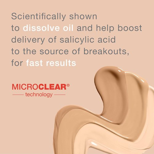 Neutrogena SkinClearing Liquid Foundation - Oil-Free Acne Control with 0.5% Salicylic Acid | Classic Ivory, 1 fl. oz