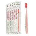 Euthymol Whitening Toothbrush (Pink, 6 Count) - Premium Soft Dual-Tension Bristles. Advanced Plaque Removal, Stain Reduction.