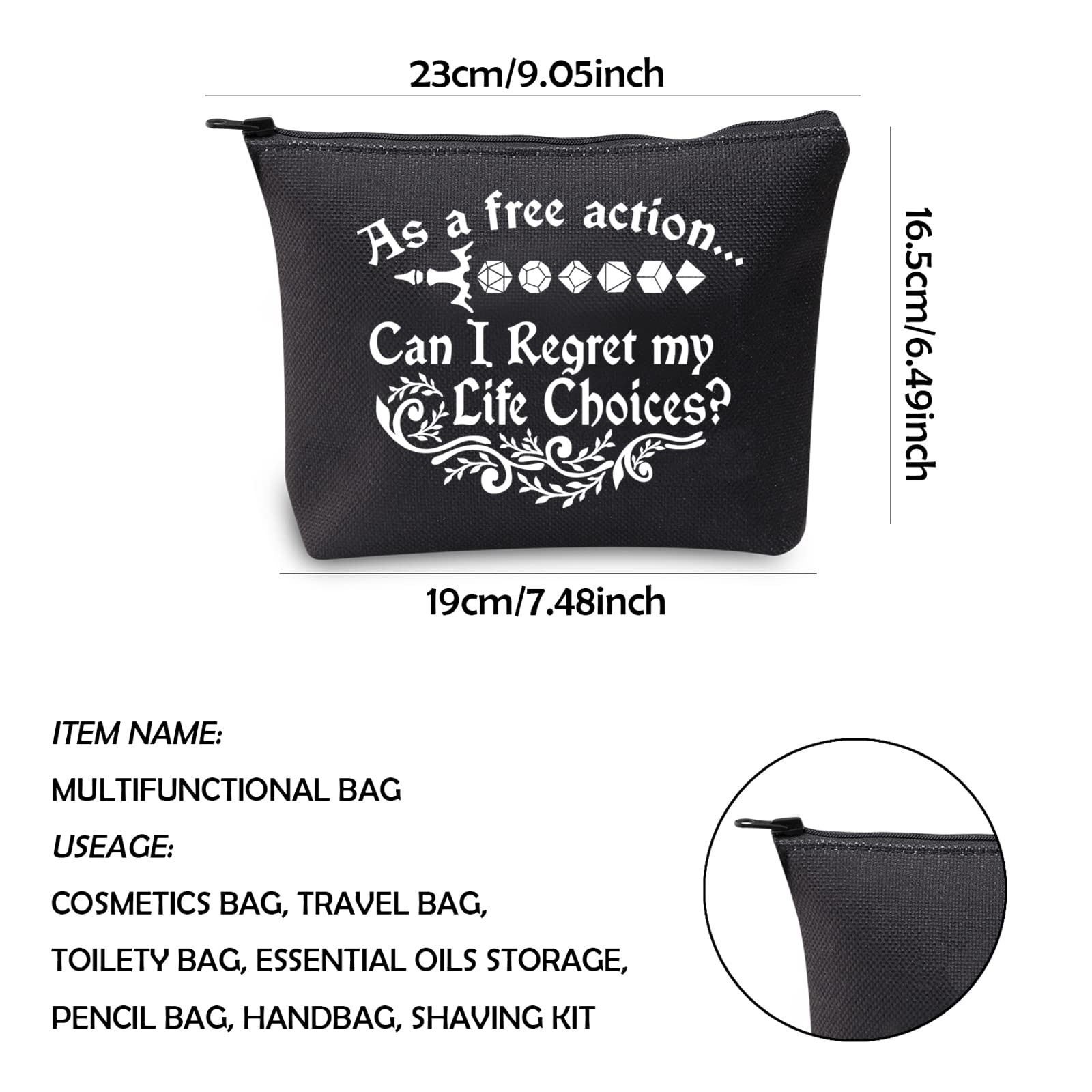 WCGXKO Player Gifts Player Makeup Zipper Pouch Bag (As a free)