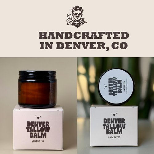 Tallow and Honey Balm - Unscented - Grass Fed Beef Tallow, Organic Jojoba Oil, Raw Honey, Raw Beeswax