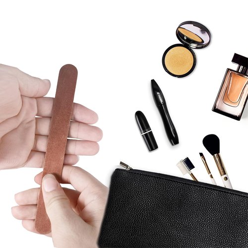 100 Pcs Wooden Nail Files, 7 Inches Emery Board Nail File for Nature Nails, Manicure Tool Set Disposable Nail File for Home Salon Brown