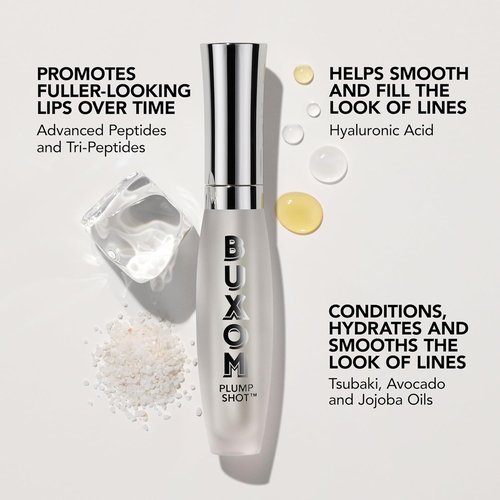 Buxom Plump Shot Lip Serum - Advanced Peptide Plumping Gloss with Hyaluronic Acid & Oils