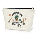 Sazuwu Gardening Gifts for Women Unique Makeup Bag Mom Birthday Gifts Gardener Cosmetic Bag Gardening Is My Therapy Funny Plant Lady Gifts Nature Lovers Gift Ideas Mothers Day Christmas Gifts