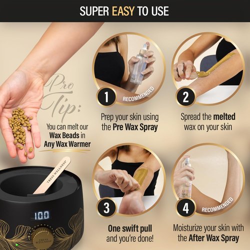 Tress Wellness Wax Beads - Dermatologically Tested - At-Home Kit for Bikini, Brazilian & Full Body - Unscented 2.2 lbs