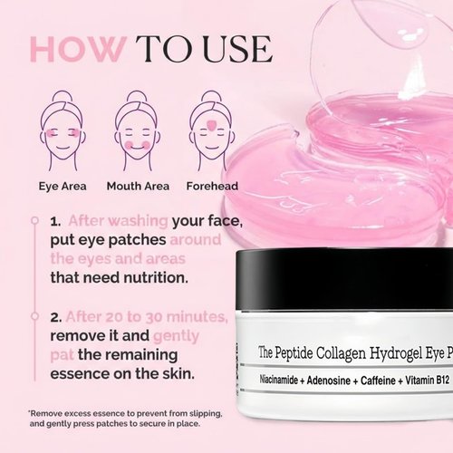 Fidiiog Collagen Collagen Hydrogel Eye Masks for Puffy Eyes and Dark Circles, 60 Piece Set Skin Care Eye Patch (1PCS)