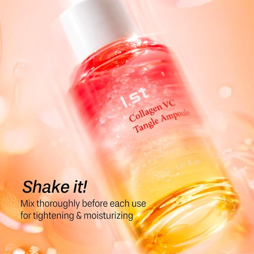 I.st Collagen VC Bounce Ampoule - Korean Vitamin C Dual Effect Face Serum for Hydration | 1.01 Fl Oz