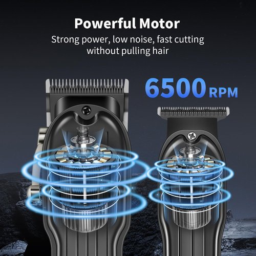 HIENA PRO Professional Hair Clippers for Men Rechargeable Barber Clippers & Trimmers Set, Cordless Hair Clippers Kit with LCD Display, Gifts for Men