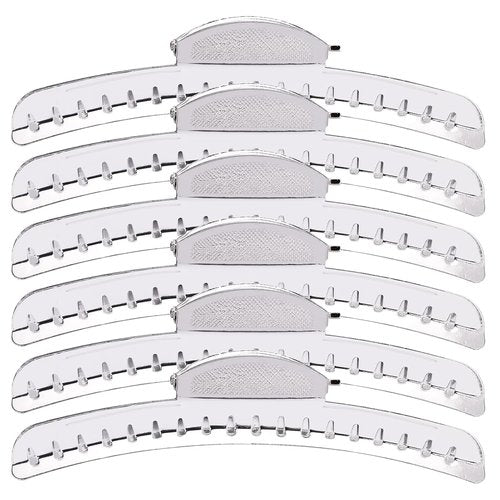 Skiennix Vintage Metal Finger Wave Hair Clips - 12PCS Silver Aluminum Tip Clamps for Home & Outdoor Styling