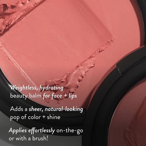 Laura Geller New York Wonder Balm Cream Blush - Hydrating, Weightless Color & Glow for Mature Skin - Vegan Squalane, 03 Rosy Refresh