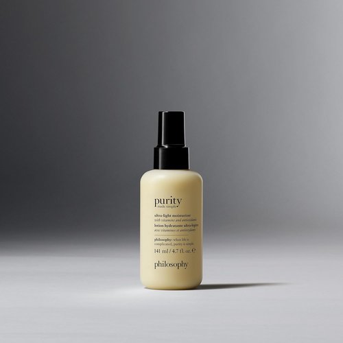 Philosophy Purity Made Simple Pore Face Moisturizer - Ultra-Light Hydration with Vitamins C & E, Green Tea, Chia Seed Oil