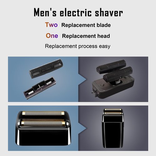 2Pack Shaver Replacement Foil and Cutters compatible with BaBylissPRO Double FXFS2 Metal shaver foil replacement (Black-2PCS)