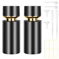 Gsteng 2pcs 50ml Glass Spray Bottle for Perfume,Refillable Travel Perfume Atomizer Bottles,Black Portable Cologne Atomizer Empty Bottle.(Black)